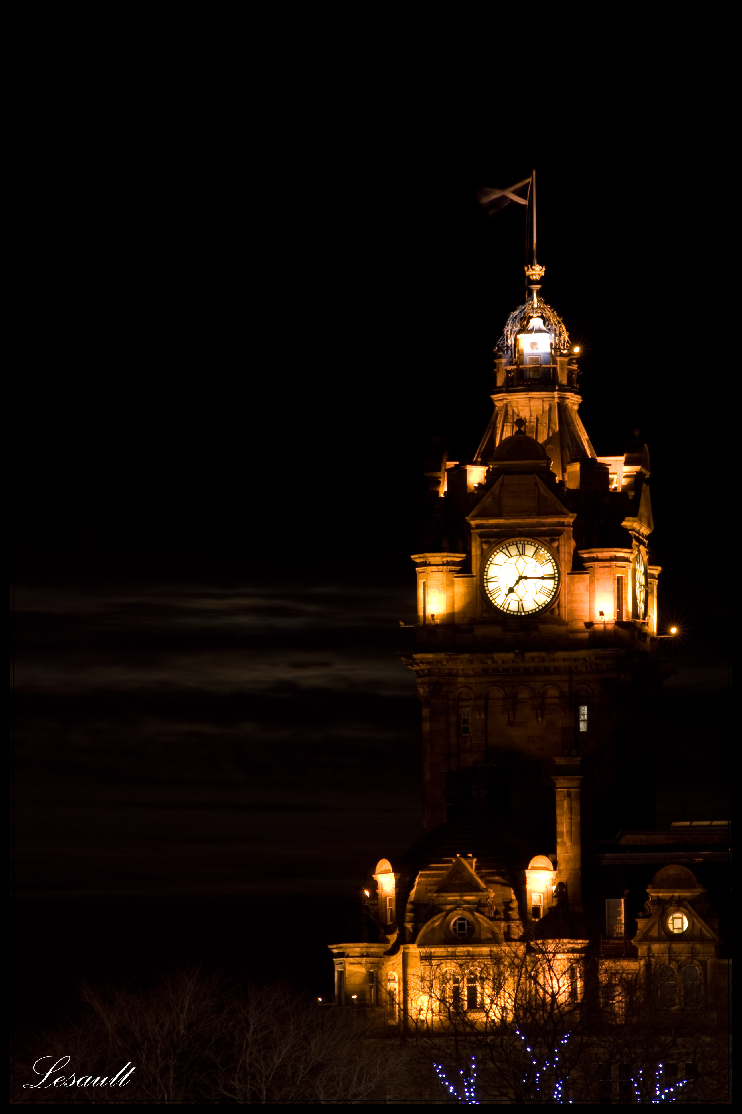 clocktower on the Balmoral Hotel clocktower on the Balmoral Hotel