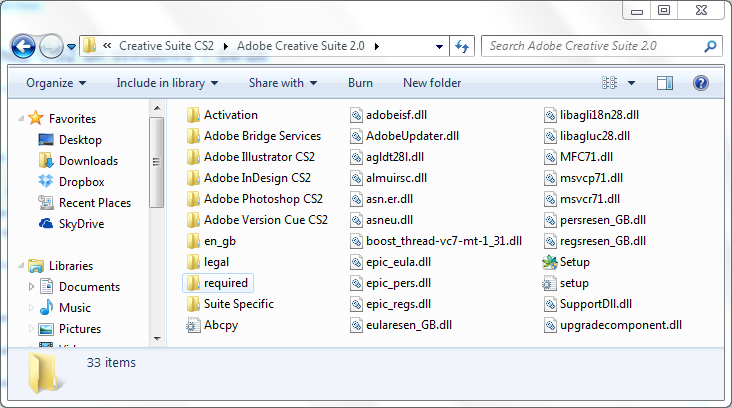 CS2 Install File list CS2 Install File list