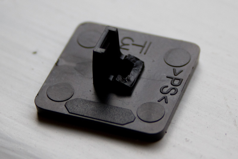 The plastic piece with broken section